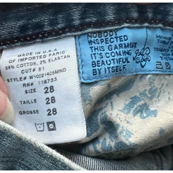 Perfectly Distressed Jeans by GOLDSIGN Womens Bell Bottom Low Rise Blue Jean 28 - Picture 6 of 6